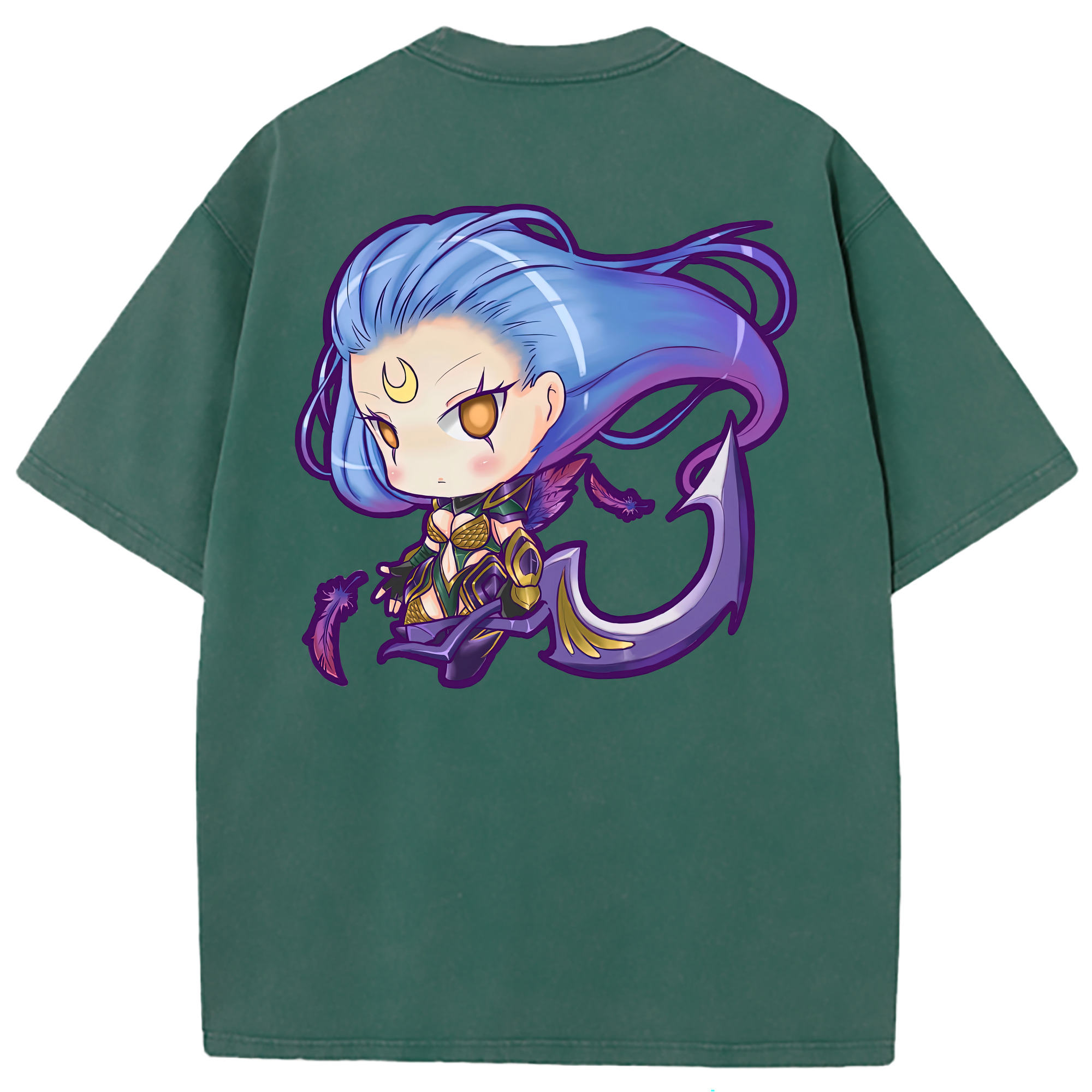 （画像用） リーグ・オブ・レジェンド League of Legends LOL 綿100% ヴィンテージ風 半袖Tシャツ（背面プリント）